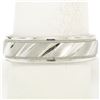 Image 5 : Frederick Goldman Men's 14K White Gold 6.1mm Texture Milgrain Eternity Band Ring