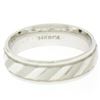 Image 7 : Frederick Goldman Men's 14K White Gold 6.1mm Texture Milgrain Eternity Band Ring