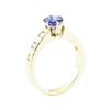 Image 4 : 1.34 ctw Sapphire and Diamond Ring - 14KT Yellow Gold