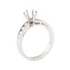Image 4 : 0.25 ctw Diamond Semi-Mount Ring - 14KT White Gold