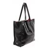 Image 3 : Prada Black Soft Calfskin Leather Large Shoulder Bag