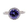 Image 1 : 2.59 ctw Tanzanite and Diamond Ring - 14KT White Gold