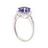 Image 4 : 2.59 ctw Tanzanite and Diamond Ring - 14KT White Gold