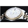 Image 6 : Rolex Mens 2 Tone 14K Mother Of Pearl Baguette Diamond Datejust Wristwatch
