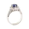 Image 4 : 2.55 ctw Blue Sapphire And Diamond Ring - 18KT White Gold