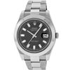 Image 2 : Rolex Mens SS 41MM Rhodium Baguette Diamond Datejust 2 Oyster Band Wristwatch Wi