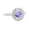 Image 1 : 2.41 ctw Sapphire And Diamond Ring - 14KT White Gold