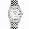Image 2 : Rolex Mens Stainless Steel Mother Of Pearl Diamond 36MM Datejust Wristwatch With