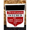 Image 2 : 54cm LAKE COUNTY TITLE CONPANY INC. Sign