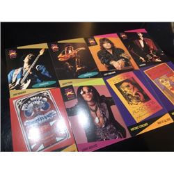 1991 Gitar Jimes Marshall Hendrix,Santana,Jimmy Page etc Musician card 8 pieces set