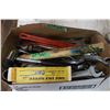 Image 1 : Box of Tools - Ball Peen Hammer; Westward Open End; Box End Wrenches; Crescent Wrenches; Tile Nipper