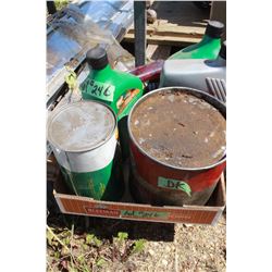 Esso Grease Tin and 5 Containers of Oil