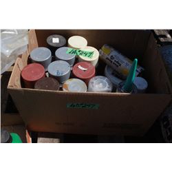 Box of Spray Paint (12); Caulking and Tape