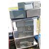 Image 1 : Shelving Unit (3 tier) - on casters and 8 Metal Card Cabinets