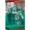 Image 1 : Box with (6) 1 Quart Milk Bottles and (1) 2 Quart Bottle