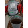 Image 1 : Small Tub and 3 Pails (Some have Holes)