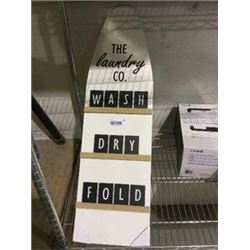 Laundry Co. Wash Dry Fold Wooden Sign