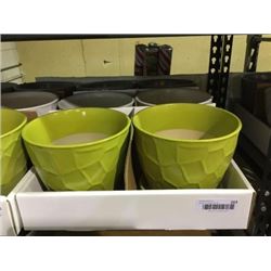 Round Pot Assorted Colors (7.5" x 7.5" x 6.5") Lot of 6