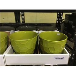 Round Pot Assorted Colors (7.5" x 7.5" x 6.5") Lot of 6