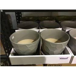 Round Pot Assorted Colors (7.5" x 7.5" x 6.5") Lot of 6