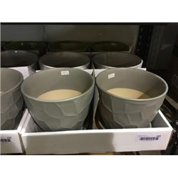 Round Pot Assorted Colors (7.5" x 7.5" x 6.5") Lot of 6