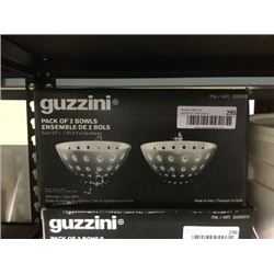 Guzzini Pack of 2 Bowls - Silver/White