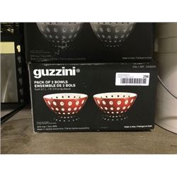 Guzzini Pack of 2 Bowls - Red/White