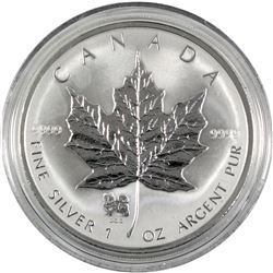 2006 Canada 1oz fine silver reverse proof privy mark year of the Dog. Coin come encapsulated. (tax e