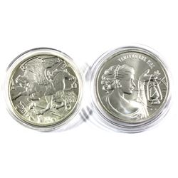 Pair of 1oz fine Silver rounds. Lot includes: Truth is my Light round and a 2013 Gold silver round
