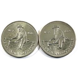 Pair of 1oz American Prospector Pure Silver Rounds. Lot includes a 1984 & 1985 Issue. 2pc (Tax Exemp