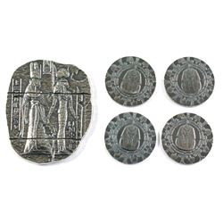 Monarch Precious Metals Egyptian Relic Goddess 2oz Fine Silver in Drawstring Cloth Bag & 4x 1/4oz Ki