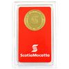Image 1 : Valcambi Suisse 5g ScotiaMocatta .9999 Fine Gold Coin in Certificate and Plastic Holder. (TAX Exempt