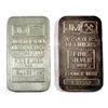 Image 1 : 1oz Johnson Matthey Regular & Blank Back .999 Fine Silver Bars. 2pcs (TAX Exempt)
