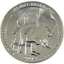 2013 USA 5oz Mount Rushmore .999 Fine Silver Round. (TAX Exempt)