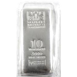 10oz Republic Metals Corporation .999 Fine Silver Bar in Sealed Plastic. (TAX Exempt)