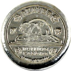 2018 Beaver Bullion 5oz Beaver Hard At Work .999 Fine Hand Poured Silver. (TAX Exempt)