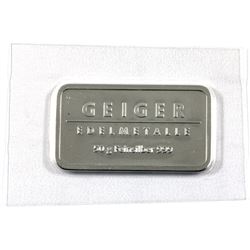 Geiger Edelmetalle 'Schloss Guldengossa' 50g .999 Fine Silver Bar in Sealed Plastic (One corner is t