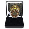 Image 1 : 2018 Canada 1oz Mechanika Coloured & Gilded .9999 Fine Silver Maple Leaf in Smitty's Treasures Black