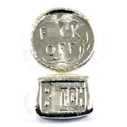 Beaver Bullion 1oz 'F-Off' & 'B**CH' .999 Fine Hand Poured Silver. 2pcs (TAX Exempt)