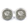 Image 2 : 2018 & 2019 Republic of Armenia 1oz .999 Fine Silver Noah's Ark in Capsules. 2pcs (TAX Exempt)