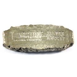 Scottsdale Mint 10oz .999 Fine Silver Tombstone Nugget in Cloth Bag and COA. (TAX Exempt)