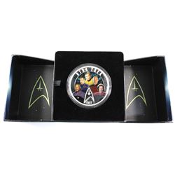 2017 Canada $30 Star Trek - Five Captains Fine Silver Coin (Capsule lightly scratched). TAX Exempt