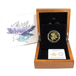 2018 Canada $20 Iconic Maple Leaves Fine Silver Gold Plated Coin. (TAX Exempt)