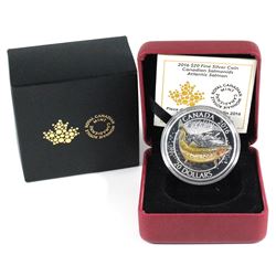 2016 $20 Canadian Salmonids - Atlantic Salmon Fine Silver Coin. (TAX Exempt)