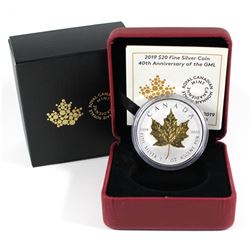 2019 Canada $20 40th Anniversary of the Gold Maple Leaf Fine Silver Coin (Missing outer sleeve label