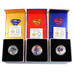 2014 Canada Iconic Superman Fine Silver Coins - $10 Action Comics #1 (1938), $15 Action Comics #419