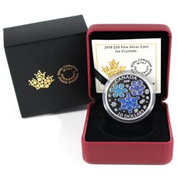 2018 Canada $20 Ice Crystals Fine Silver Coin. (TAX Exempt)