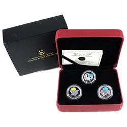 2011 Canada 25-cent Parks Canada - Our Legendary Nature 3-coin Sterling Silver Set (Capsules lightly