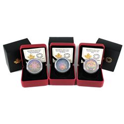 2014 Canada $20 Interconnections Fine Silver Hologram Coins - Land - the Beaver, Air - The Thunderbi