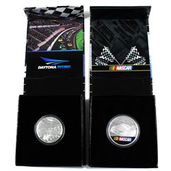 2016 Canada 1oz NASCAR & 1/2oz NASCAR - Daytona Rising Fine Silver Medallions. 2pcs (TAX Exempt)